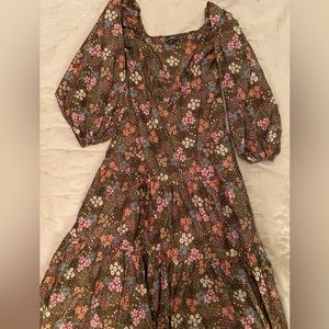 Summersalt Puff Sleeve Floral Midi Dress